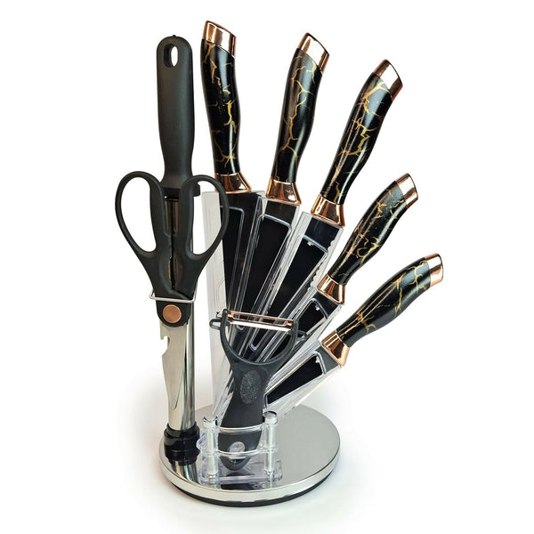 Marble Handle Non Stick Coating Chef's Knives Set