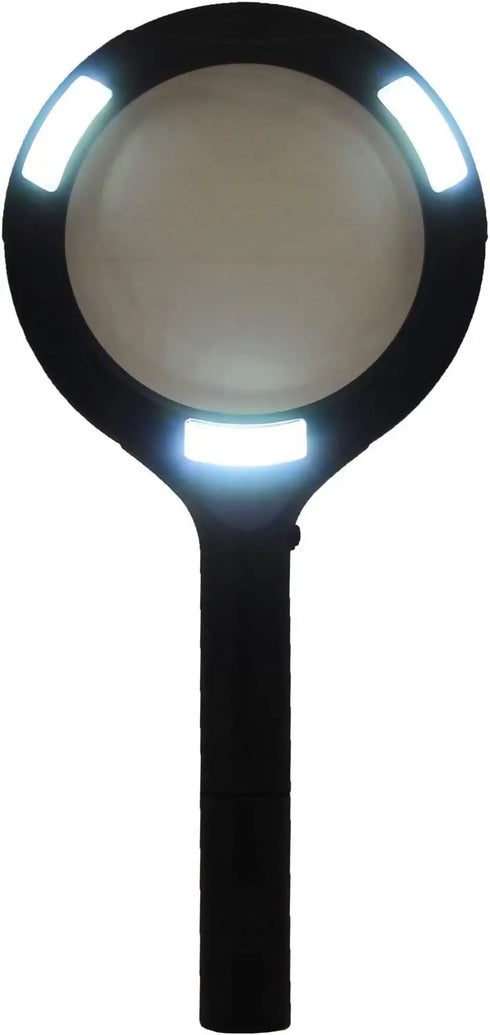 COB LED Lighted Handheld Magnifier with 3 LED Lights