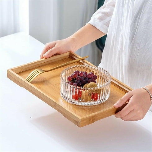 5-Piece Bamboo Rectangular Serving Trays