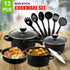 13 pcs Cookware Set Pan and Casserole with Kitchen Tools Set