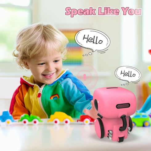 Shake Singing Dancing Sound Control Ai Pet Robot Smart Intelligent Interactive Robot Ai Assistant Robot for Kids -Pink