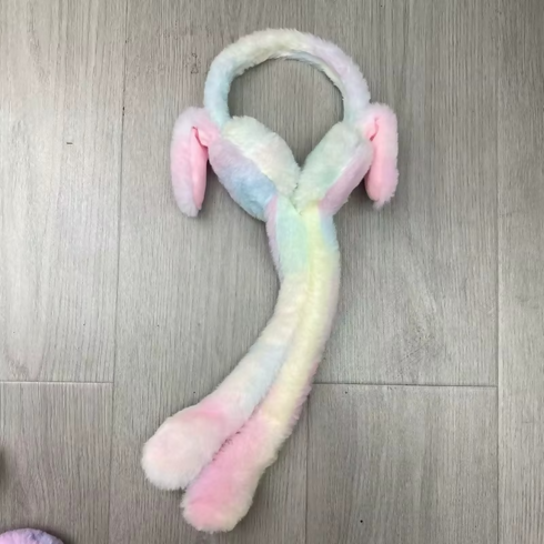 Warm Plush Earmuffs Winter Colorful Bunny Earmuffs Toy