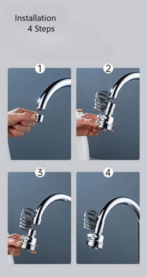 Faucet Sprayer Attachment with Stretchable Hose.