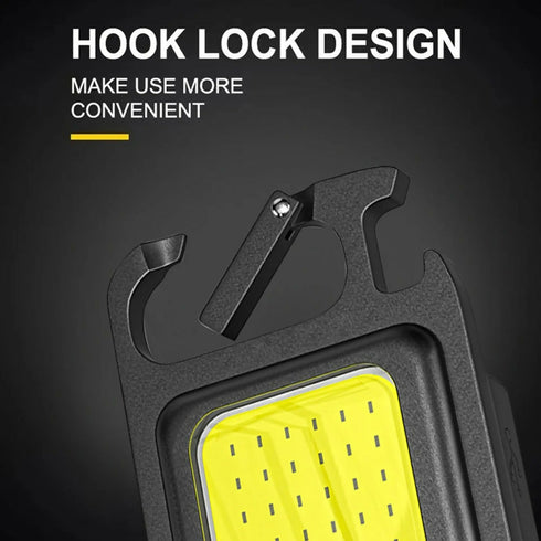 COB Rechargeable Carabiner Keychain Light