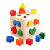 Wooden Geometric Shape Sorting Cube Box
