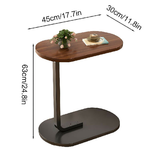 Oval End Table Bed Sofa C-Shaped