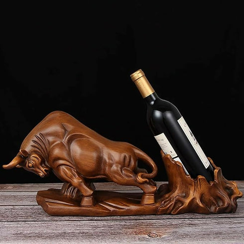 Wine Holder Wine Rack Wine shelf Countertop Art Pioneer Cattle Crafts Home Decorations Interior