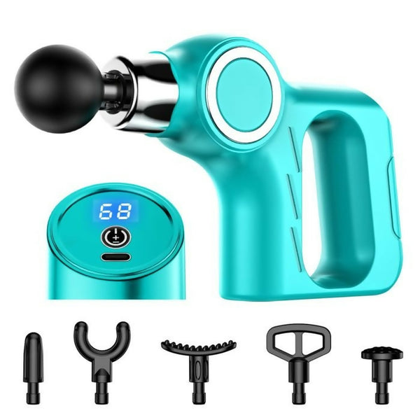 Rechargeable Massage Gun With 6 Heads and LCD Display