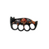 Folding Knife with Knuckle Guard Handle, Black, Skull Design, 19 cm