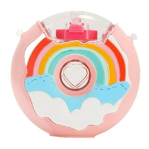 Round Water Bottle with Straw