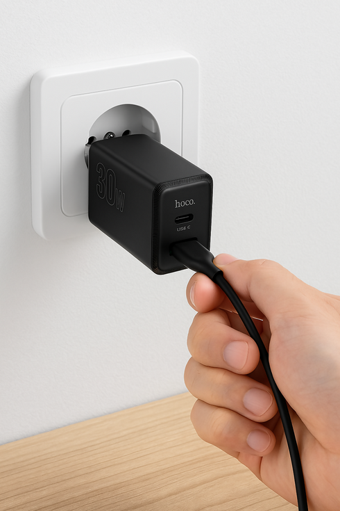 Fast Charger with USB and Type-C Dual Ports