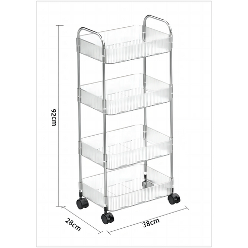 4 Tier Acrylic Storage Cart