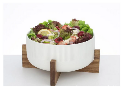 Salad Bowl & Wooden Frame 2.7L.