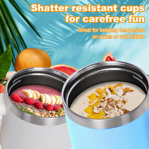 14 Oz Tumbler with Handle and Straw for Kids