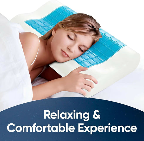 Summer Cooling Gel Pillow Memory Foam for Head and Neck Contour