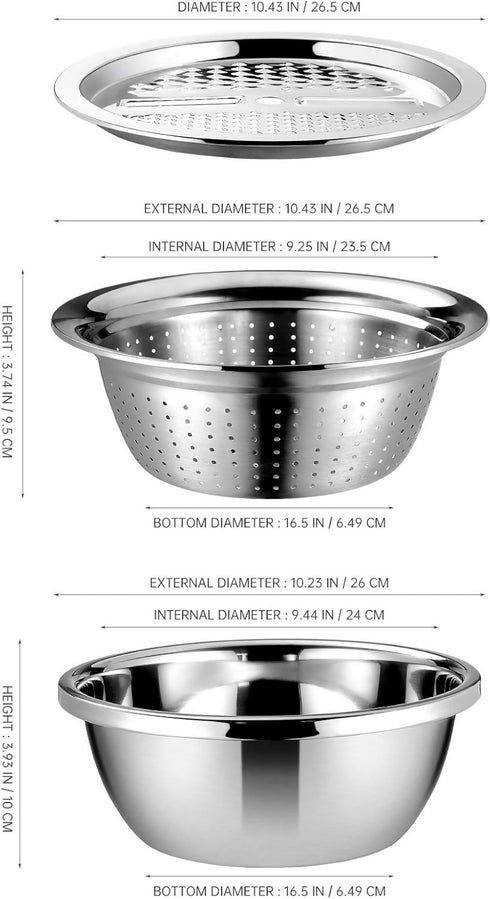 Multifunctional Stainless steel Basin 28cm