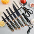 Marble Handle Non Stick Coating Chef's Knives Set