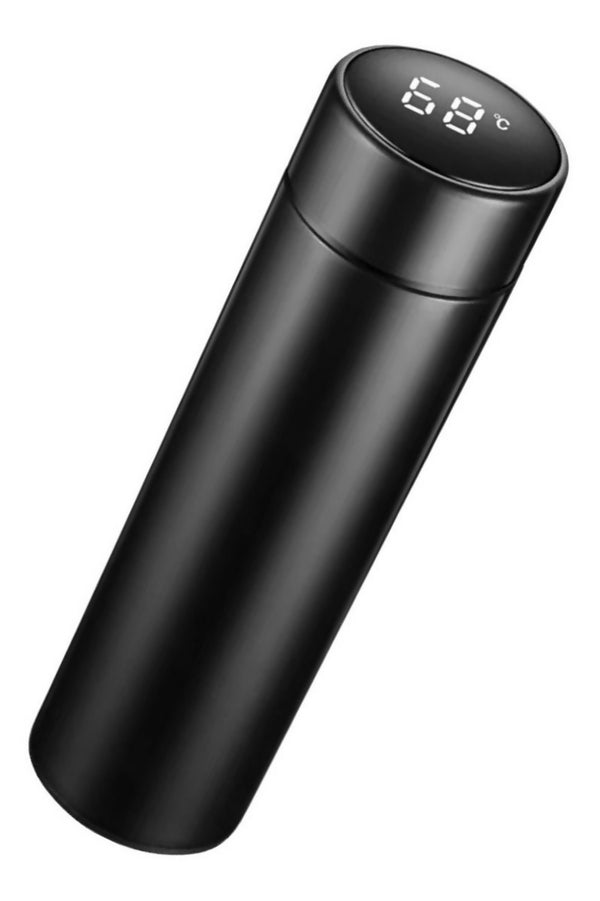 Intelligent Temperature Measuring Water Cup 304 Stainless Steel - Black