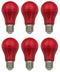 E27 LED 5W Color Light Bulb - 6 Pack - Red