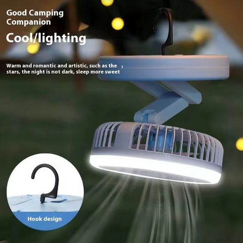 Table lamp circulating fan