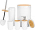 Bathroom Accessories Set with Eco-friendly Lids - 6 Piece