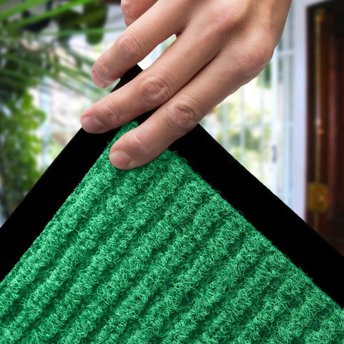 Ribbed Doormat - 100% Polyester & 100% PVC Backing - 50x80cm