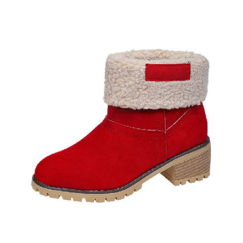 WOMENS WINTER ANKLE BOOTS FLAT GRIP SOLE FUR LINED SHOES