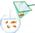 Green Portable Long Handle Square Aquarium Fishing Net