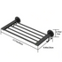 Multi-Functional Wall Mounted Towel Hanger Holder Rack-black