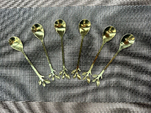 Stainless Steel Creative Leaf Tasting Dessert Forks