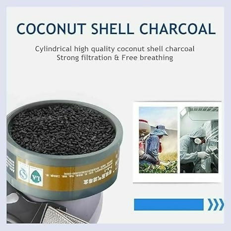 Gas Mask with Integrated Goggles