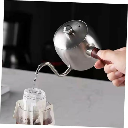 Coffee Pot with Wooden Handle