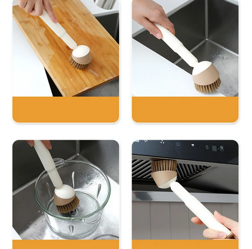 Handled pot brush