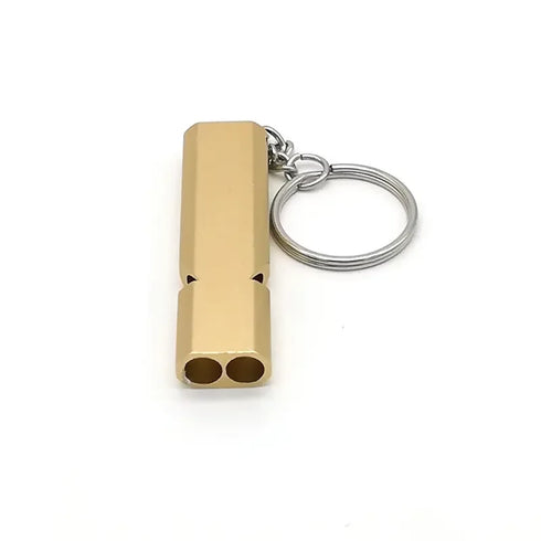 Double Pipe High Decibel Outdoor Camping Hiking Survival Whistle Pack Of 2