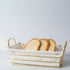 Stylish Rectangular Bread Serving Basket - White