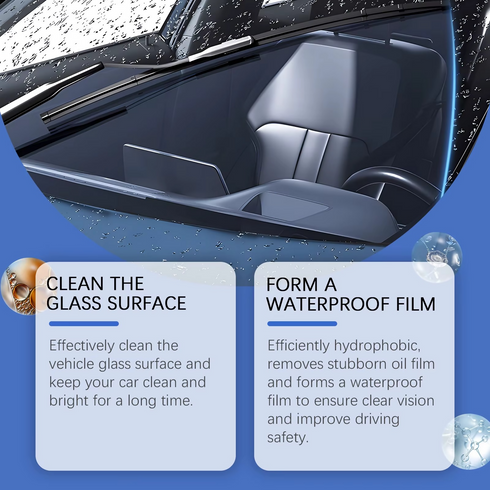 Car windshield cleaning sheet, car window rainproof, waterproof and anti-fog glass cleaning effervescent sheet