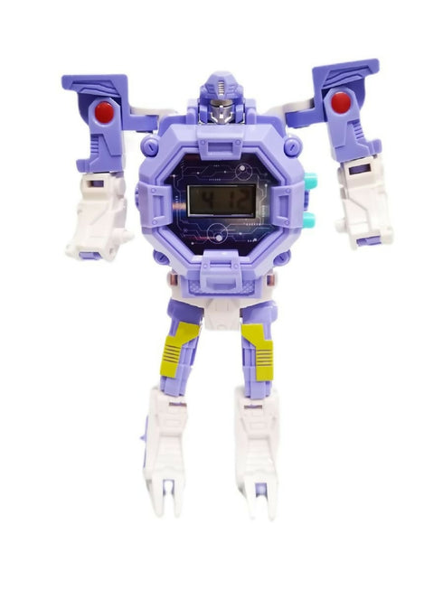 Watch To Robot Transformer - Kids Digital Watch - Purple