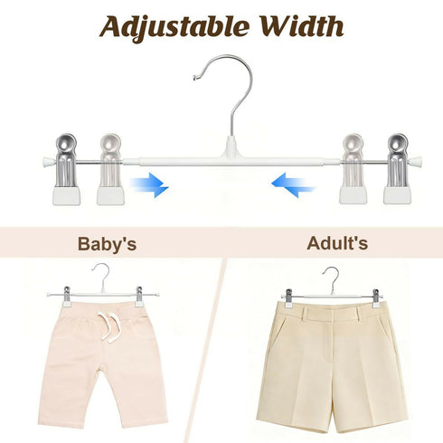 10 Pack Pants Hangers Metal Clip Hanger Adjustable Non Slip Strong Grip