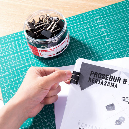 25mm Foldback Clips Black 48PCs