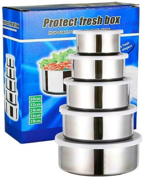 Stainless Steel Fresh-Keeping Box Five-5 Piece Set