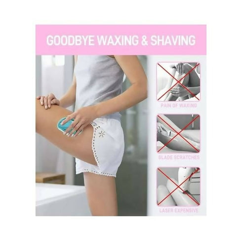 Painless Hair Removal Exfoliator - Gentle Skin Friendly Full Body - Silver