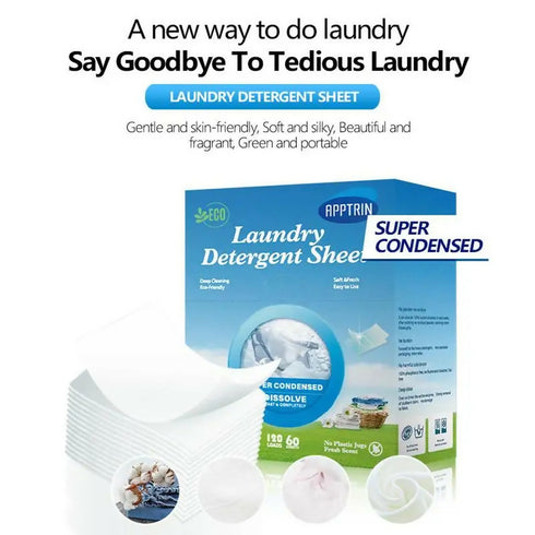 60 Piece Laundry Detergent Sheets