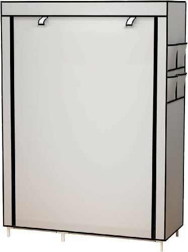 Clothes Storage Organizer with 6 Shelves and Hanging Rod