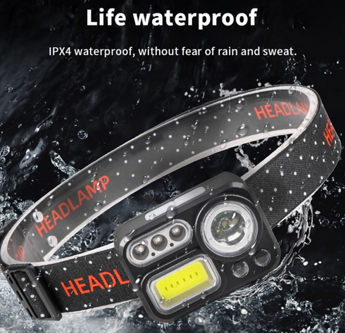 Aerbes AB-Z1178 LED+COB+RGB Sensor Headlamp