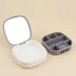 Portable Travel Multiple Compartments Jewellery Storage Box with Mirror - Grey