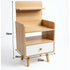 Wooden Counter Side Table with Drawer-70cm Bedside Pedestal Stand-FU7015