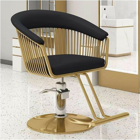 Professal Hydraulic Barber Chair 360° Swivel Height Adjustable Salon Chair High Back Oversized PU Leather for Barbershop & Salon Use