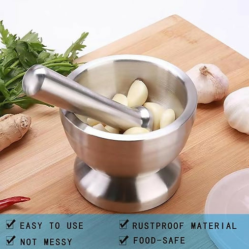Stainless Steel Mortar & Pestle Set