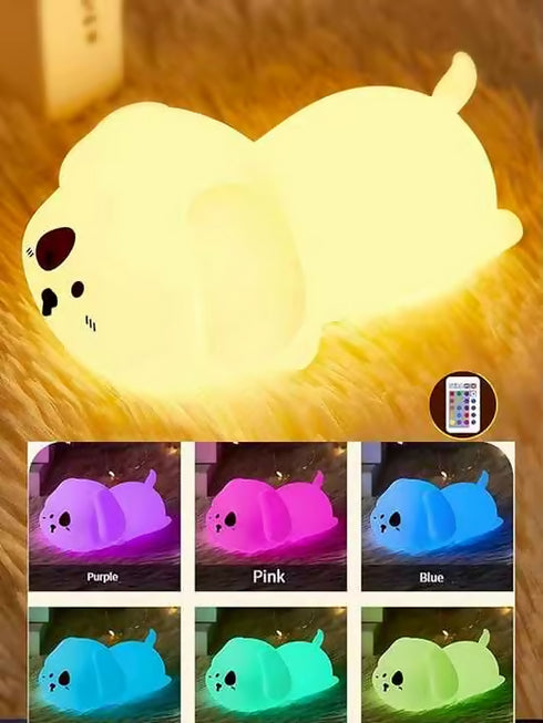 Cute PaPa Dog Silicone LED Night Light