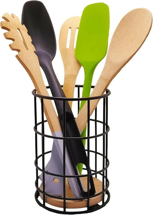 Modern Bamboo Cutlery Holder